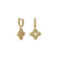 Sparkling Flower Earrings - Florabelle-Gold-State of Style