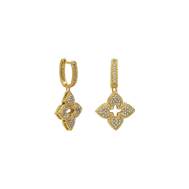 Sparkling Flower Earrings - Florabelle-Gold-State of Style