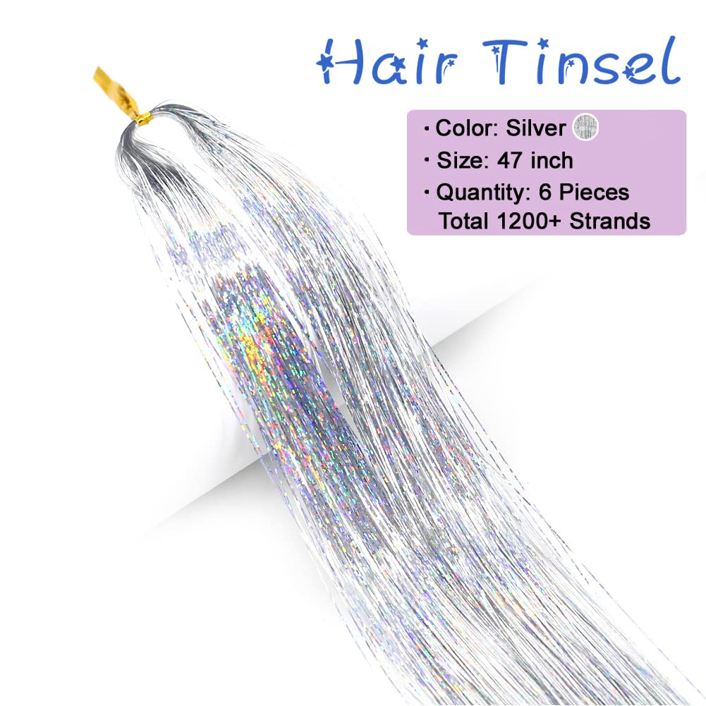 Sparkling Hair Tinsel Kit – Strands of Glitter!-Gold-State of Style