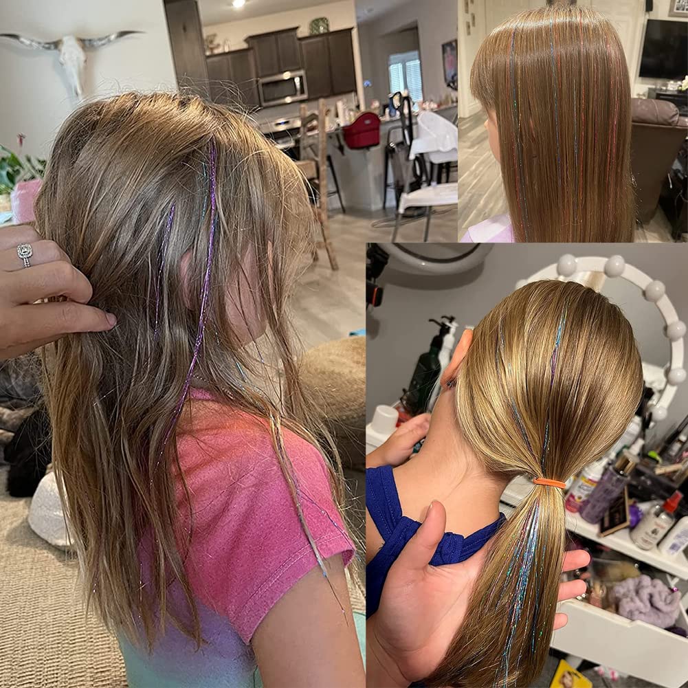 Sparkling Hair Tinsel Kit – Strands of Glitter!-Gold-State of Style