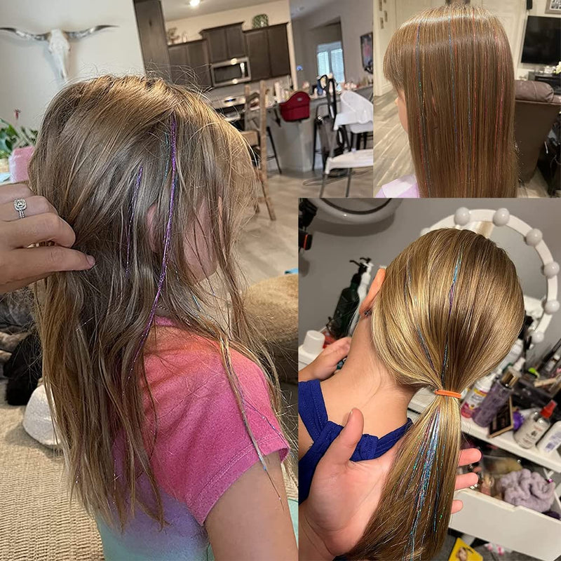 Sparkling Hair Tinsel Kit – Strands of Glitter!-Gold-State of Style