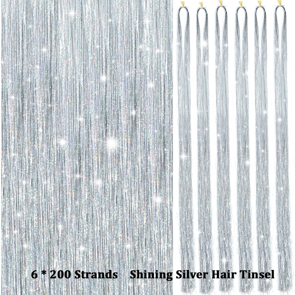 Sparkling Hair Tinsel Kit – Strands of Glitter!-Gold-State of Style