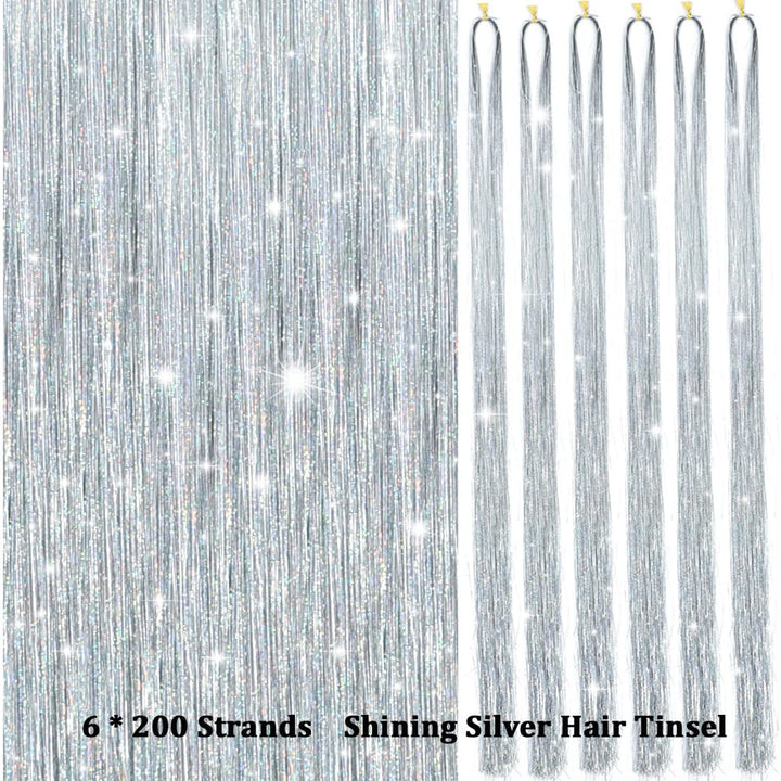 Sparkling Hair Tinsel Kit – Strands of Glitter!-Gold-State of Style