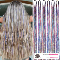Sparkling Hair Tinsel Kit – Strands of Glitter!-Rainbow-State of Style