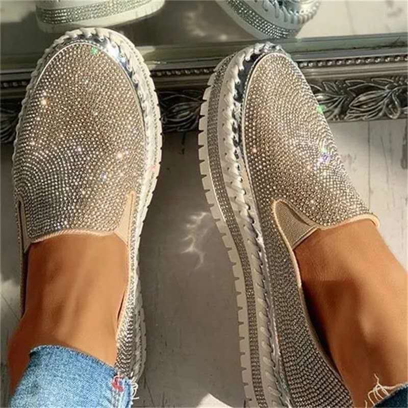 Sparkling ladies' loafers with comfort sole – Teyla-Black-3-State of Style