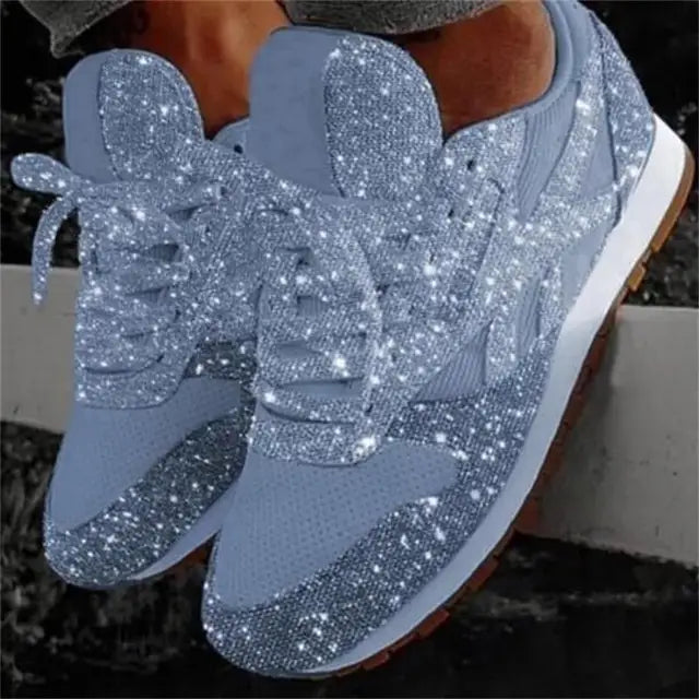 Sparkling ladies' sneakers with sporty comfort – Leona-Light blue-3-State of Style