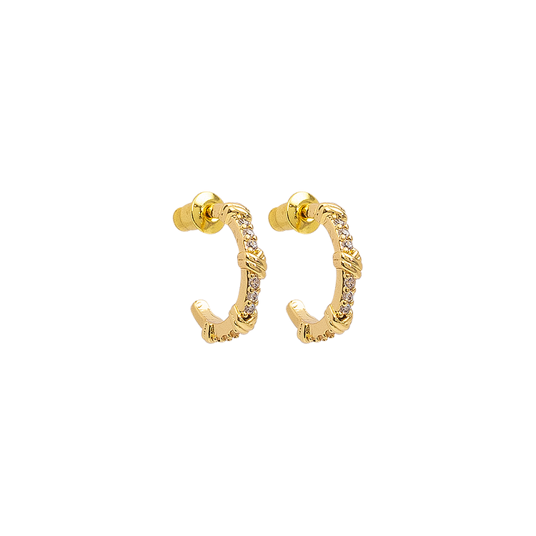Sparkling Open Hoops - Elara-Gold-State of Style