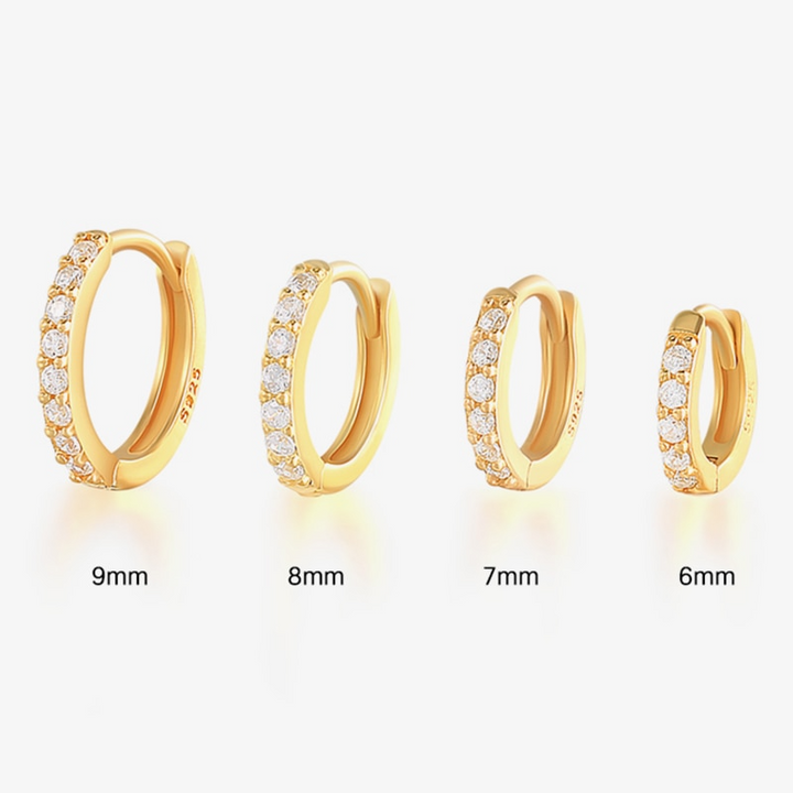 Sparkling Pavé Earrings - Lumina-6mm-Gold-State of Style