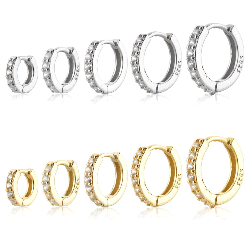 Sparkling Pavé Earrings - Lumina-6mm-Gold-State of Style