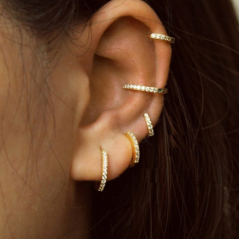 Sparkling Pavé Earrings - Lumina-6mm-Gold-State of Style