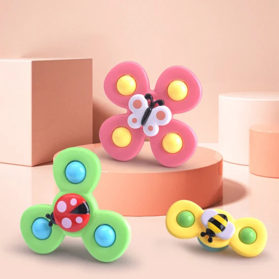 SpinFun Suction Cup Spinner Toy Set – 3 Pieces-State of Style