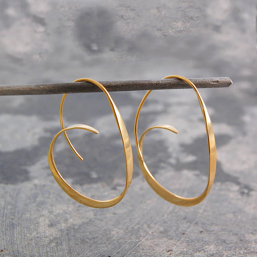 Spiral Shaped Earrings - Serina-Gold-State of Style
