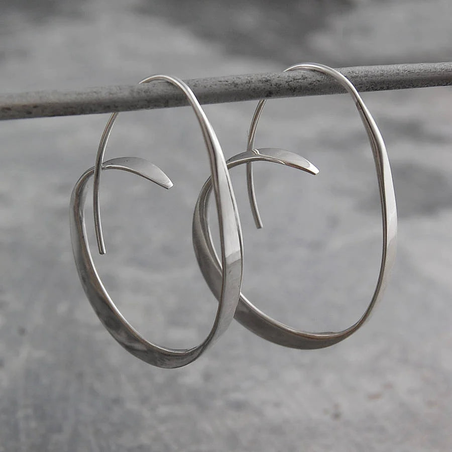 Spiral Shaped Earrings - Serina-Silver-State of Style