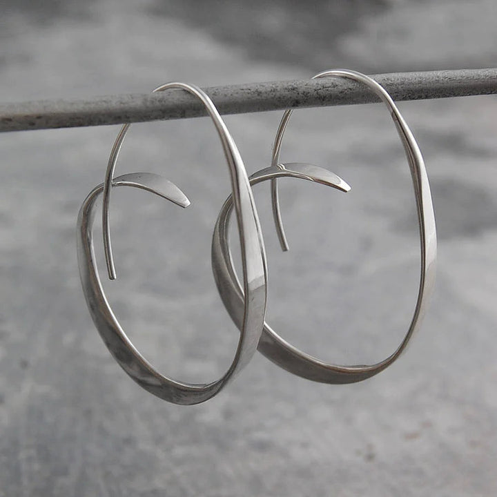 Spiral Shaped Earrings - Serina-Silver-State of Style