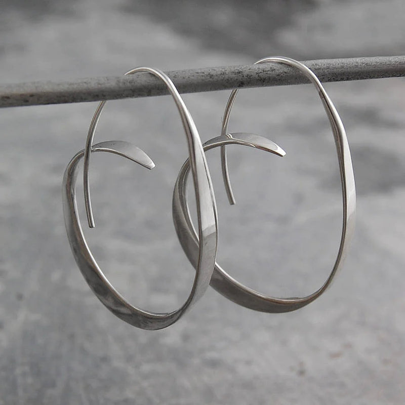 Spiral Shaped Earrings - Serina-Silver-State of Style