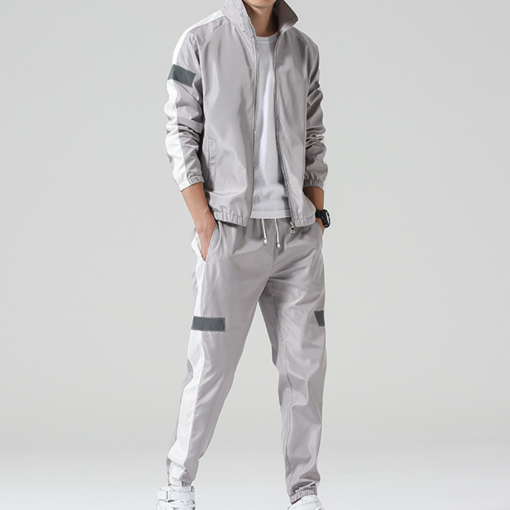 Sporty and Comfortable Tracksuit for Men - Milan-Gray-S-State of Style
