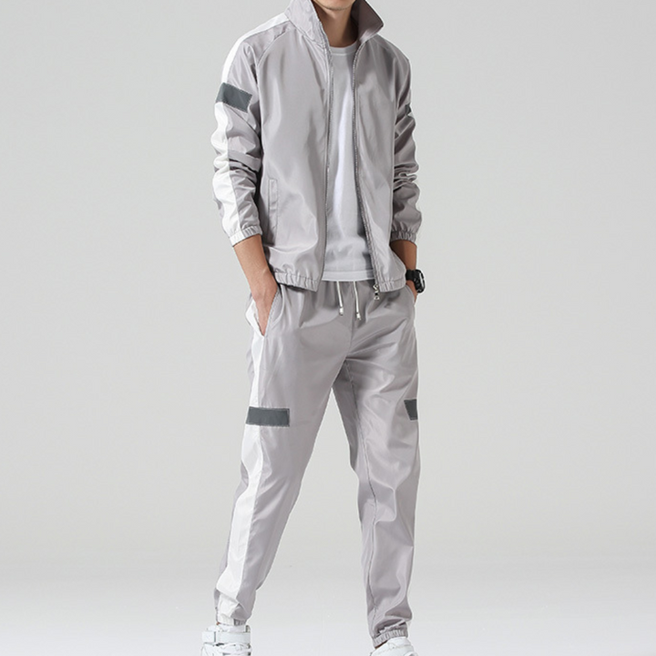 Sporty and Comfortable Tracksuit for Men - Milan-Gray-S-State of Style