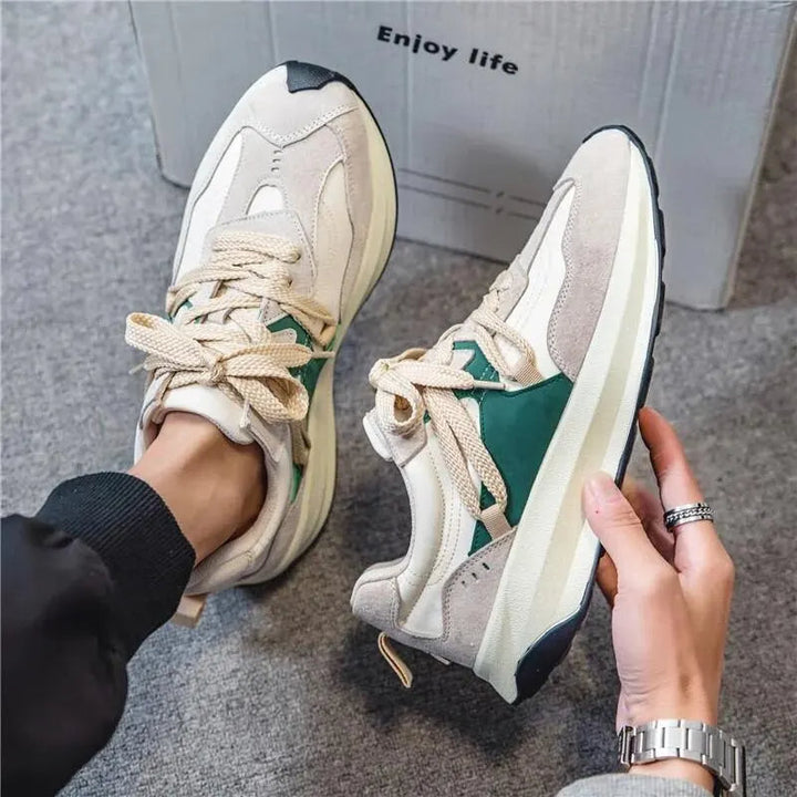 Sporty Elastic Men's Sneakers - Lars-6-Green-State of Style