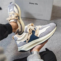 Sporty Elastic Men's Sneakers - Lars-6-Grey-State of Style