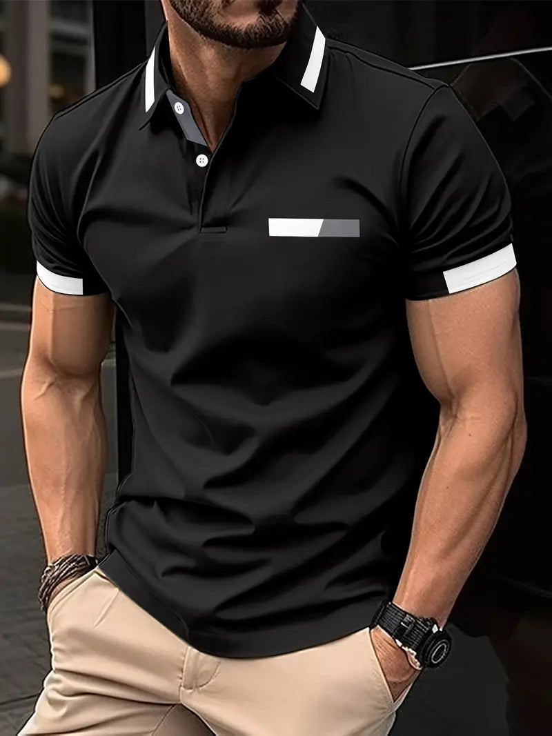 Sporty Lapel Shirt | Casual Comfort-Black-Small-State of Style