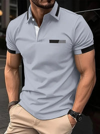 Sporty Lapel Shirt | Casual Comfort-Light Gray-Small-State of Style