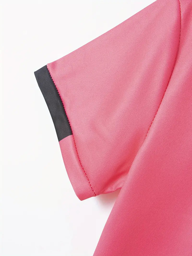 Sporty Lapel Shirt | Casual Comfort-Rose Red-Small-State of Style
