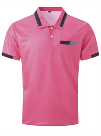 Sporty Lapel Shirt | Casual Comfort-Rose Red-Small-State of Style