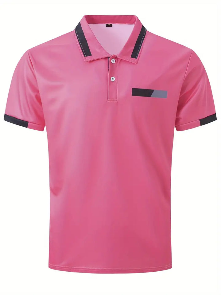 Sporty Lapel Shirt | Casual Comfort-Rose Red-Small-State of Style