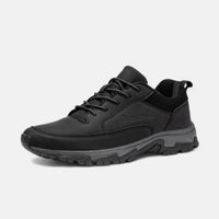 Sporty Leather Laced Shoes for Men - Liam-Black-5.5-State of Style