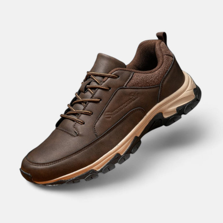 Sporty Leather Laced Shoes for Men - Liam-Brown-5.5-State of Style