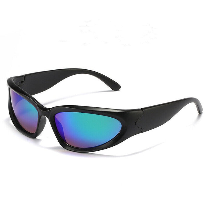 Sporty Luxury Sunglasses – Retro Charm with UV Protection-Black Mirror-State of Style