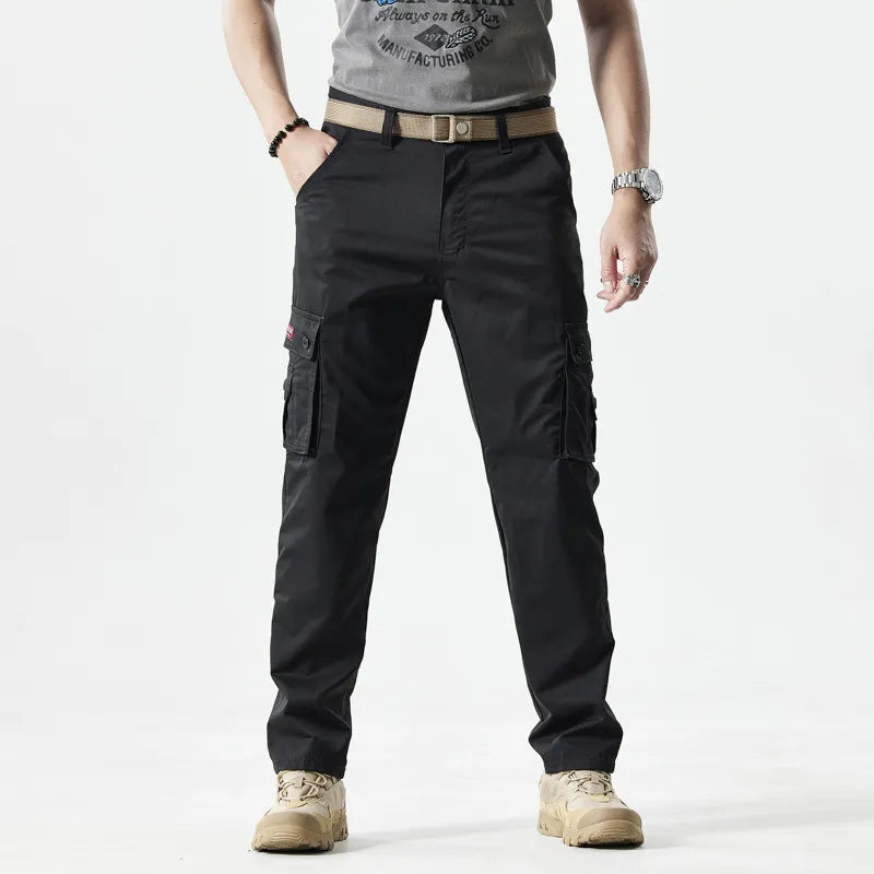 Sporty Men's Cargo Trousers - Max-Black-30-State of Style