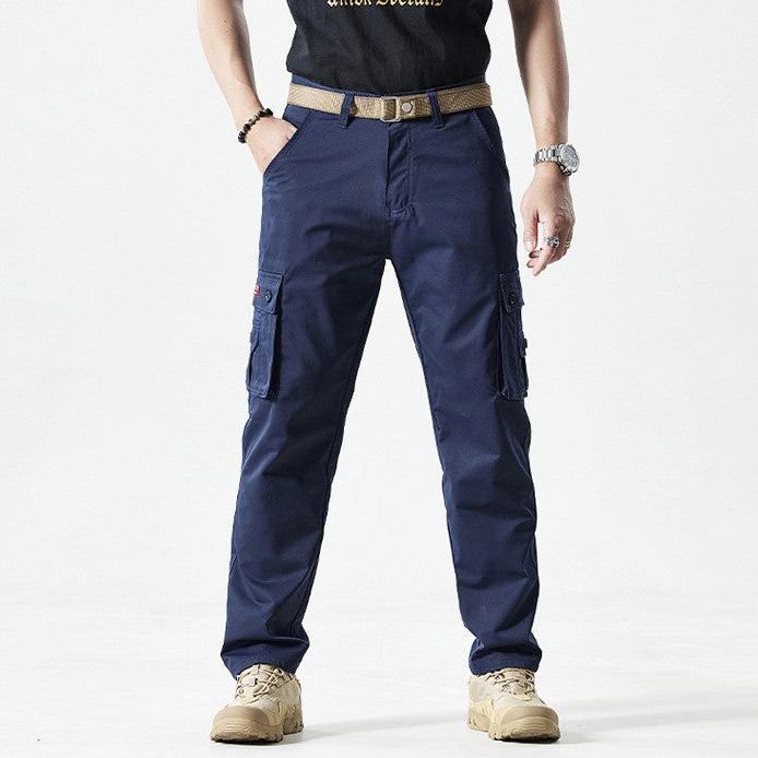 Sporty Men's Cargo Trousers - Max-Dark Blue-30-State of Style