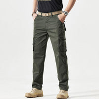 Sporty Men's Cargo Trousers - Max-Olive Green-30-State of Style