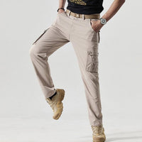 Sporty Men's Cargo Trousers - Max-Olive Green-30-State of Style