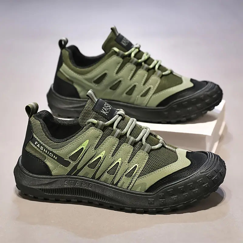 Sporty Men's Hiking Shoes - TrailRoyal-Green-6-State of Style