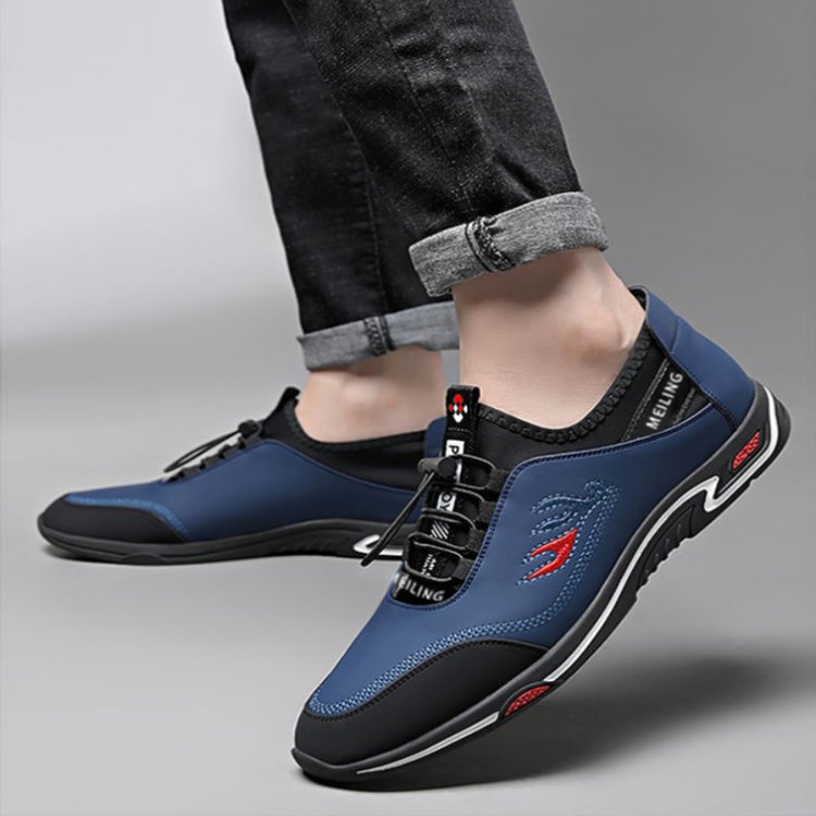 Sporty Men's Sneakers - StrideLux-Blue-6.0-State of Style