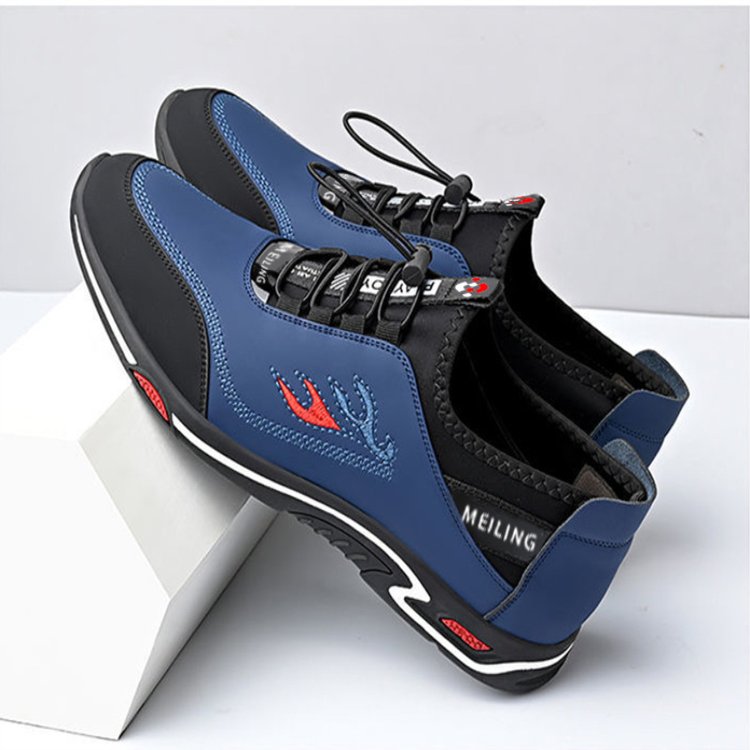 Sporty Men's Sneakers - StrideLux-Blue-6.0-State of Style