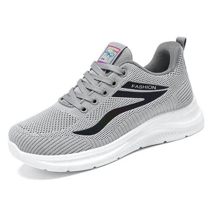 Sporty Orthopaedic Women's Walking Shoes - FitWalk-3.5-Grey-State of Style