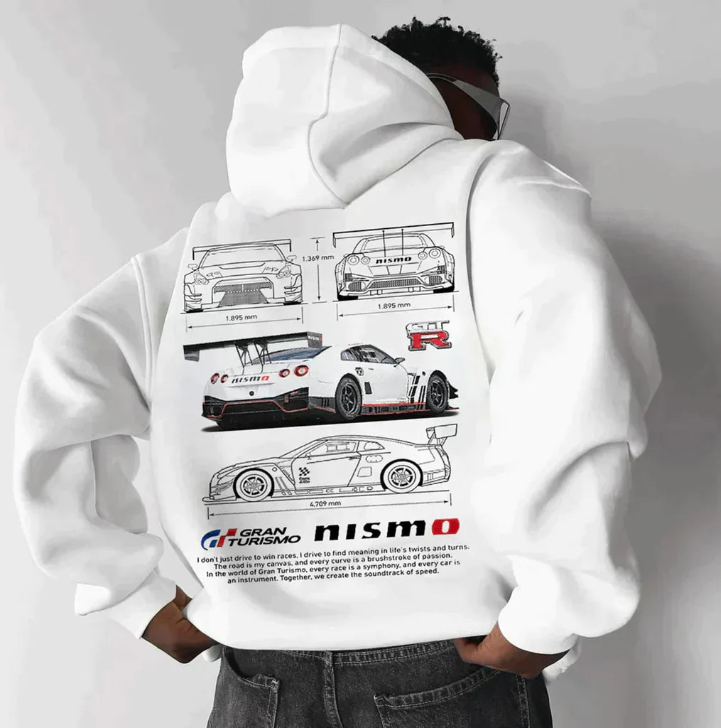 Sporty Racing Hoodie - Max-White C-S-State of Style