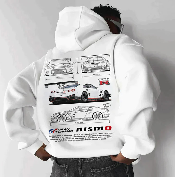 Sporty Racing Hoodie - Max-White C-S-State of Style