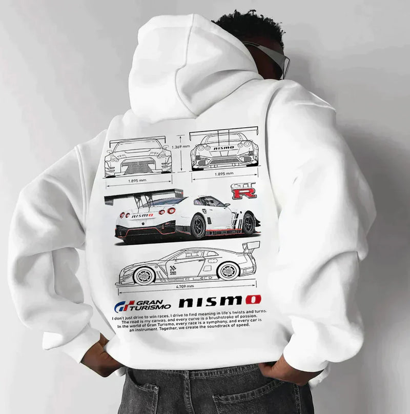 Sporty Racing Hoodie - Max-White C-S-State of Style