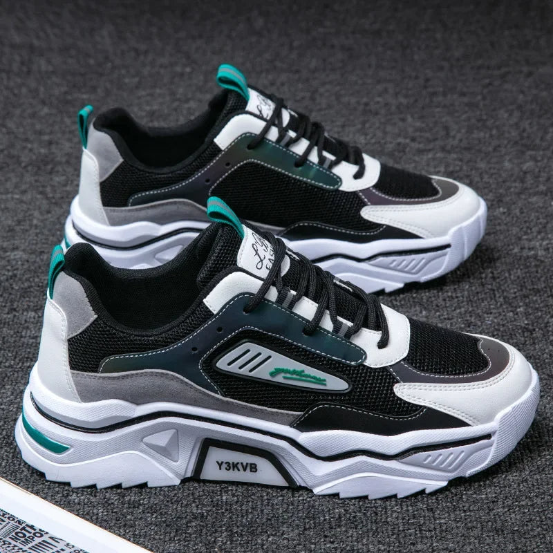 Sporty Sneakers - StrideFlex-Black Green-6.0-State of Style