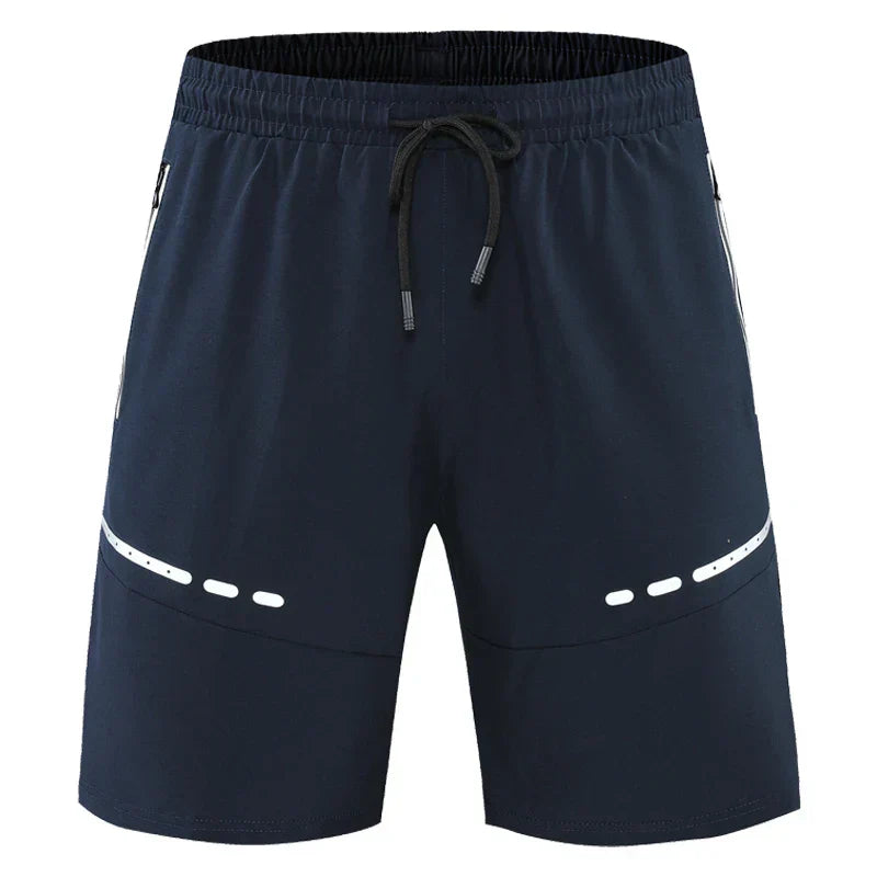 Sporty & Stylish Slim-Fit Training Shorts with Zipper Pockets - Kian-Navy blue-S-State of Style