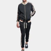 Sporty Tracksuit for Men - Santino-Black-S-State of Style