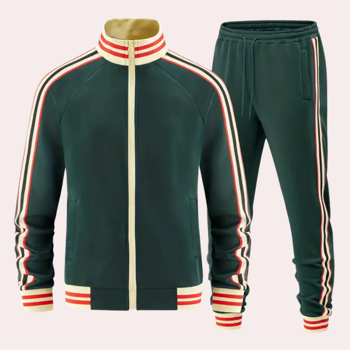 Sporty Tracksuit for Men - Santino-Green-S-State of Style