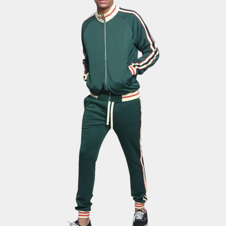 Sporty Tracksuit for Men - Santino-Green-S-State of Style