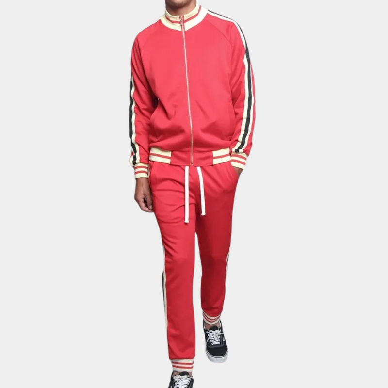 Sporty Tracksuit for Men - Santino-Red-S-State of Style