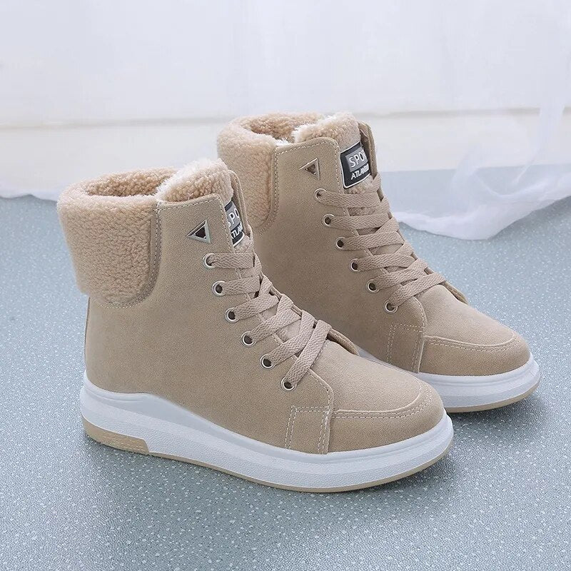 Sporty Women's Boots - Nora-Beige-4.5-State of Style