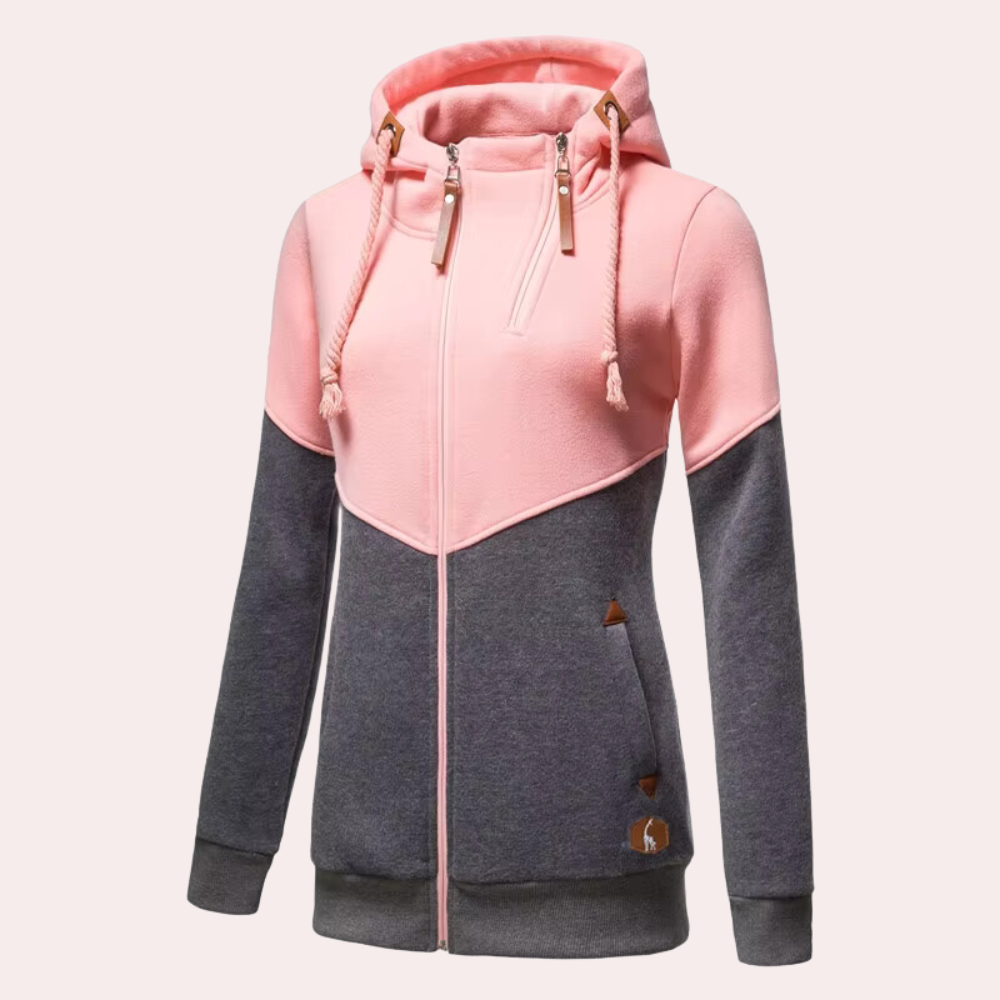 Sporty Women's Jacket with Zip - Nora-Blue-XS-State of Style